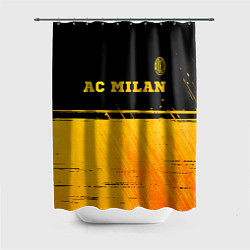 Шторка для душа AC Milan - gold gradient посередине, цвет: 3D-принт
