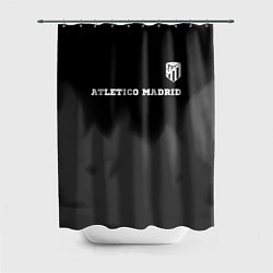 Шторка для душа Atletico Madrid sport на темном фоне посередине, цвет: 3D-принт