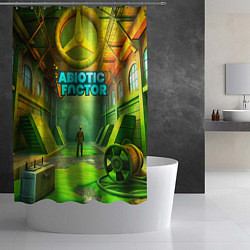 Шторка для душа Abiotic Factor атомный завод, цвет: 3D-принт — фото 2