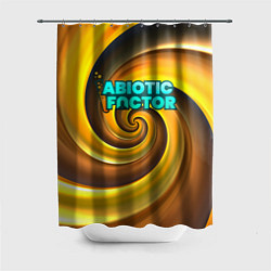 Шторка для душа Abiotic Factor желтый фон, цвет: 3D-принт