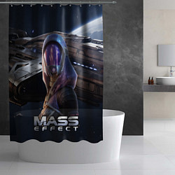 Шторка для душа Mass Effect ТалиЗора, цвет: 3D-принт — фото 2