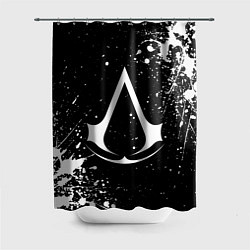 Шторка для душа White logo of assasin, цвет: 3D-принт