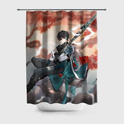 Шторка для душа Honkai Star Rail Dan Heng, цвет: 3D-принт