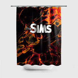 Шторка для душа The Sims red lava, цвет: 3D-принт