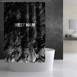 Шторка для душа West Ham black graphite, цвет: 3D-принт — фото 2