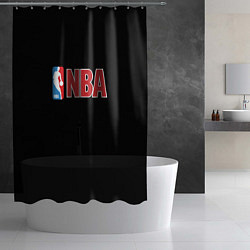 Шторка для душа NBA logo, цвет: 3D-принт — фото 2