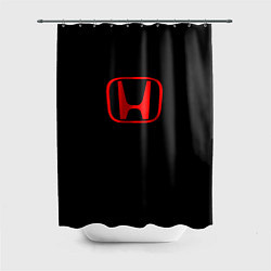 Шторка для душа Honda red logo auto, цвет: 3D-принт