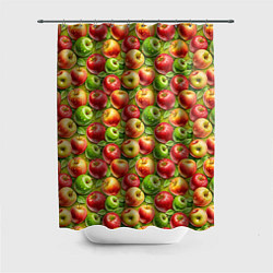 Шторка для душа Ароматные сочные яблоки, цвет: 3D-принт