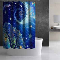Шторка для душа Звездный лес, цвет: 3D-принт — фото 2