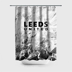 Шторка для душа Leeds United white graphite, цвет: 3D-принт