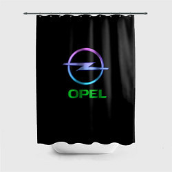 Шторка для душа Opel auto neon, цвет: 3D-принт
