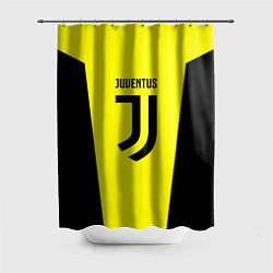 Шторка для душа Juventus sport geometry yellow, цвет: 3D-принт