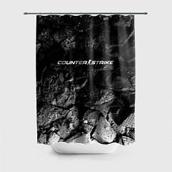 Шторка для душа Counter Strike 2 black graphite, цвет: 3D-принт