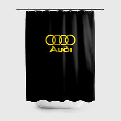 Шторка для душа Audi logo yellow, цвет: 3D-принт