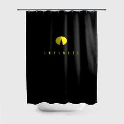 Шторка для душа Infiniti logo yellow, цвет: 3D-принт