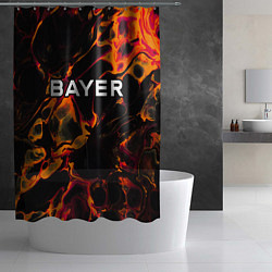 Шторка для душа Bayer 04 red lava, цвет: 3D-принт — фото 2