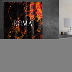 Шторка для душа Roma red lava, цвет: 3D-принт — фото 2