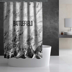 Шторка для душа Battlefield white graphite, цвет: 3D-принт — фото 2