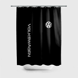 Шторка для душа Volkswagen logo white, цвет: 3D-принт