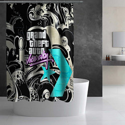 Шторка для душа GTA vice city grafiti, цвет: 3D-принт — фото 2