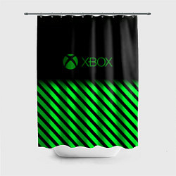 Шторка для душа Xbox line green, цвет: 3D-принт