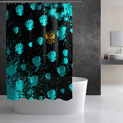 Шторка для душа Герб текстура РФ, цвет: 3D-принт — фото 2