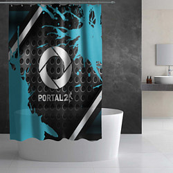 Шторка для душа Portal game краски, цвет: 3D-принт — фото 2