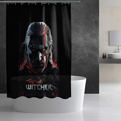 Шторка для душа The Witcher dark style, цвет: 3D-принт — фото 2