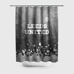 Шторка для душа Leeds United - grey gradient посередине, цвет: 3D-принт