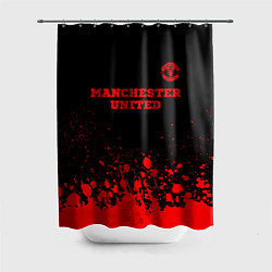 Шторка для душа Manchester United - red gradient посередине, цвет: 3D-принт