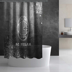 Шторка для душа AC Milan - grey gradient, цвет: 3D-принт — фото 2