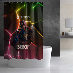 Шторка для душа Deadlock Bebop неоновые плиты, цвет: 3D-принт — фото 2