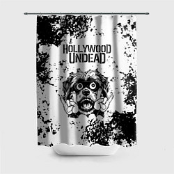 Шторка для душа Hollywood Undead - рок пес, цвет: 3D-принт