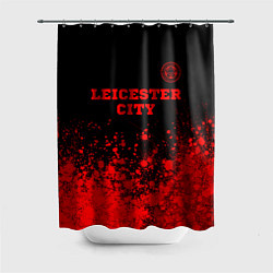 Шторка для душа Leicester City - red gradient посередине, цвет: 3D-принт