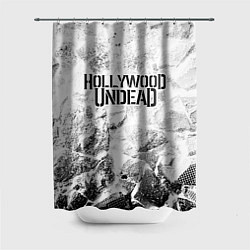 Шторка для душа Hollywood Undead white graphite, цвет: 3D-принт