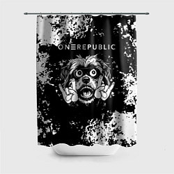 Шторка для душа OneRepublic рок пес, цвет: 3D-принт