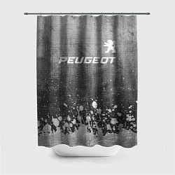Шторка для душа Peugeot - grey gradient посередине, цвет: 3D-принт