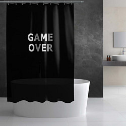 Шторка для душа Game over white logo, цвет: 3D-принт — фото 2