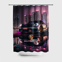 Шторка для ванной Porshe night city