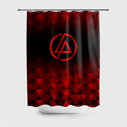 Шторка для душа Linkin Park red poly, цвет: 3D-принт