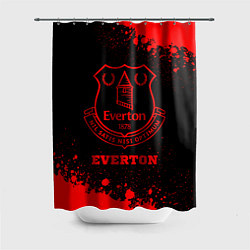 Шторка для душа Everton - red gradient, цвет: 3D-принт