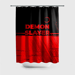 Шторка для душа Demon Slayer - red gradient посередине, цвет: 3D-принт