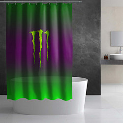 Шторка для душа Monster energy gradient, цвет: 3D-принт — фото 2