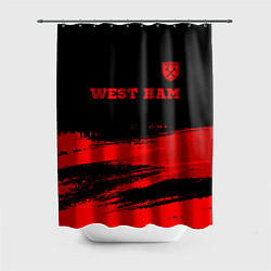 Шторка для душа West Ham - red gradient посередине, цвет: 3D-принт