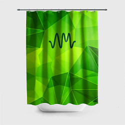 Шторка для душа Arctic Monkeys green poly, цвет: 3D-принт