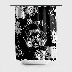 Шторка для душа Slipknot рок пес, цвет: 3D-принт