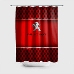 Шторка для душа Peugeot metal steel, цвет: 3D-принт