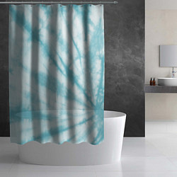 Шторка для душа Голубой тай дай, цвет: 3D-принт — фото 2