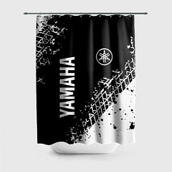 Шторка для душа Yamaha - следы от шин, цвет: 3D-принт