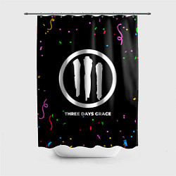 Шторка для душа Three Days Grace конфети, цвет: 3D-принт